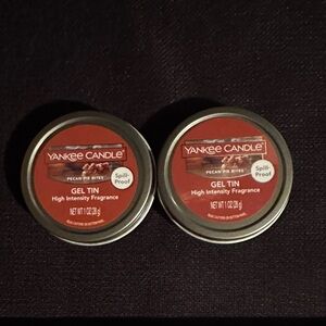 2 NEW Yankee Candle Pecan Pie Bites Gel Tin